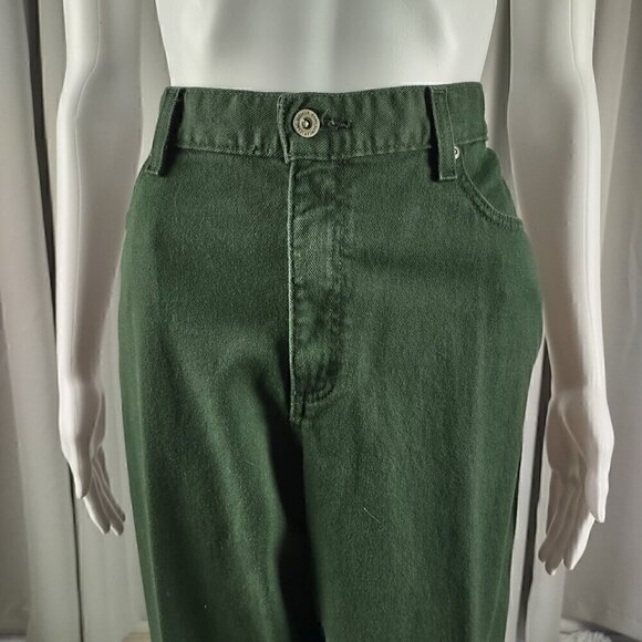 Liz Claiborne Womens Green Classic Fit Five Pocket Lizwear Cotton Jeans Size 16 - Picture 2 of 10